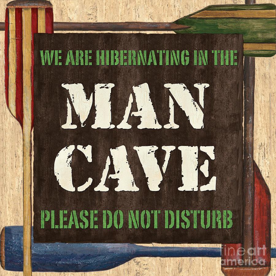 Fathers Day Painting - Man Cave Do Not Disturb by Debbie DeWitt