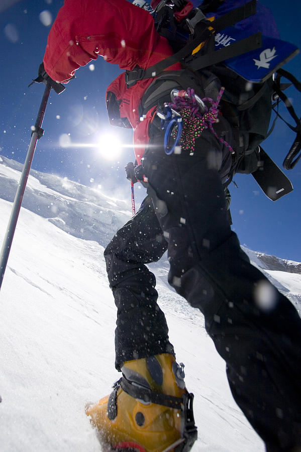 Man Climbing 8000 Meter Peak Tibet Photograph By Gabe Rogel Pixels