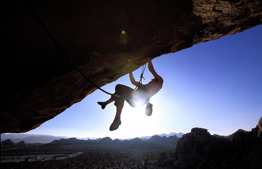 Man Climbing On An Overhang In Joshua Photograph by Corey Rich Pixels