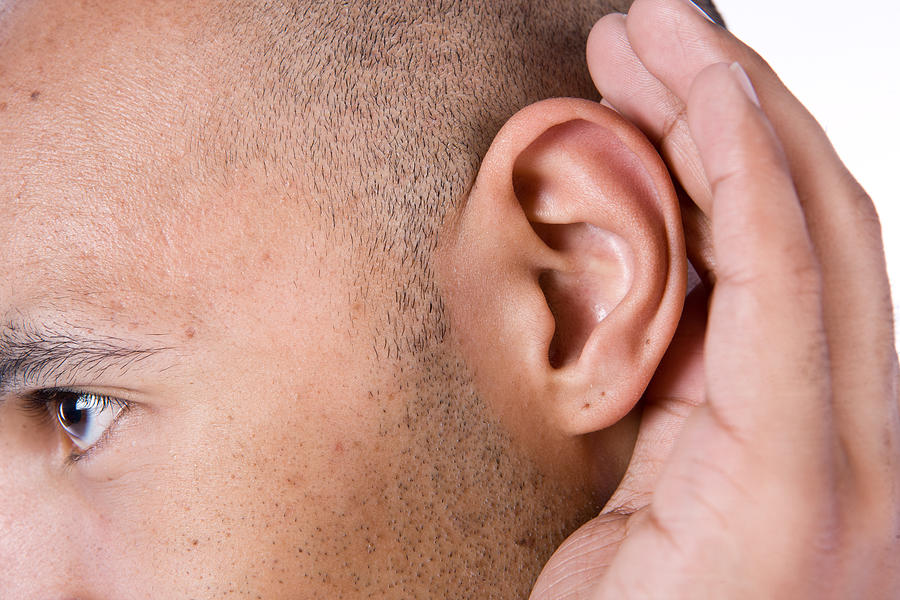 Man Cups His Ear To Improve Listening Photograph by MarkHatfield