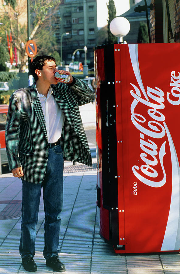 Man Drinking A Can Of Coke Photograph by Marcelo Brodsky/science Photo