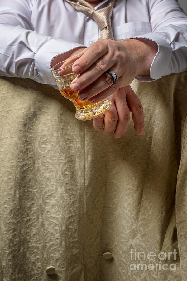 Man Photograph - Man Drinking Spirits by Amanda Elwell