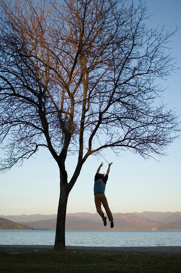Man Falling From Branch Of A Tree Photograph by Woods Wheatcroft Pixels