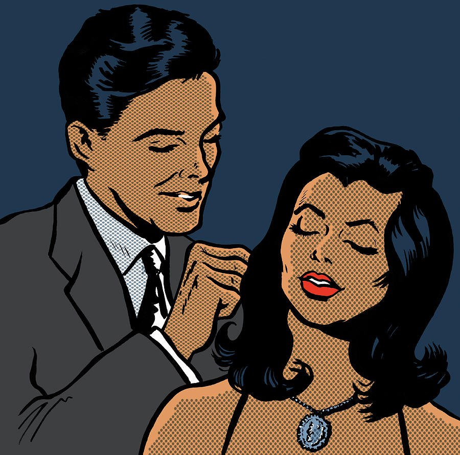 Man Fastening Necklace On Girlfriend Digital Art by Jacquie Boyd Man Fastening Necklace On Girlfriend Digital Art by Jacquie Boyd