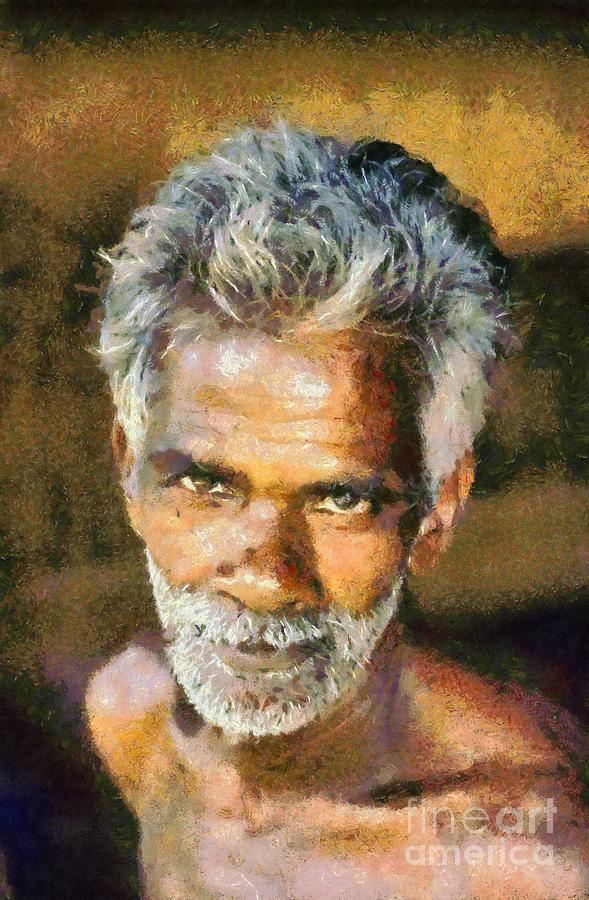 Man from India Painting by George Atsametakis