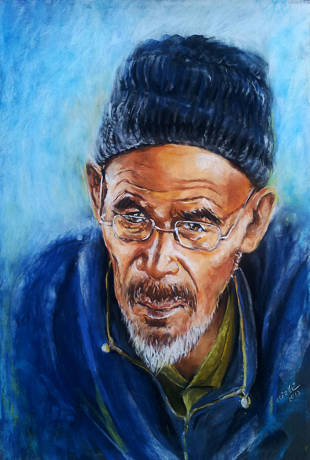 Man from Ladakh Painting by Arti Chauhan
