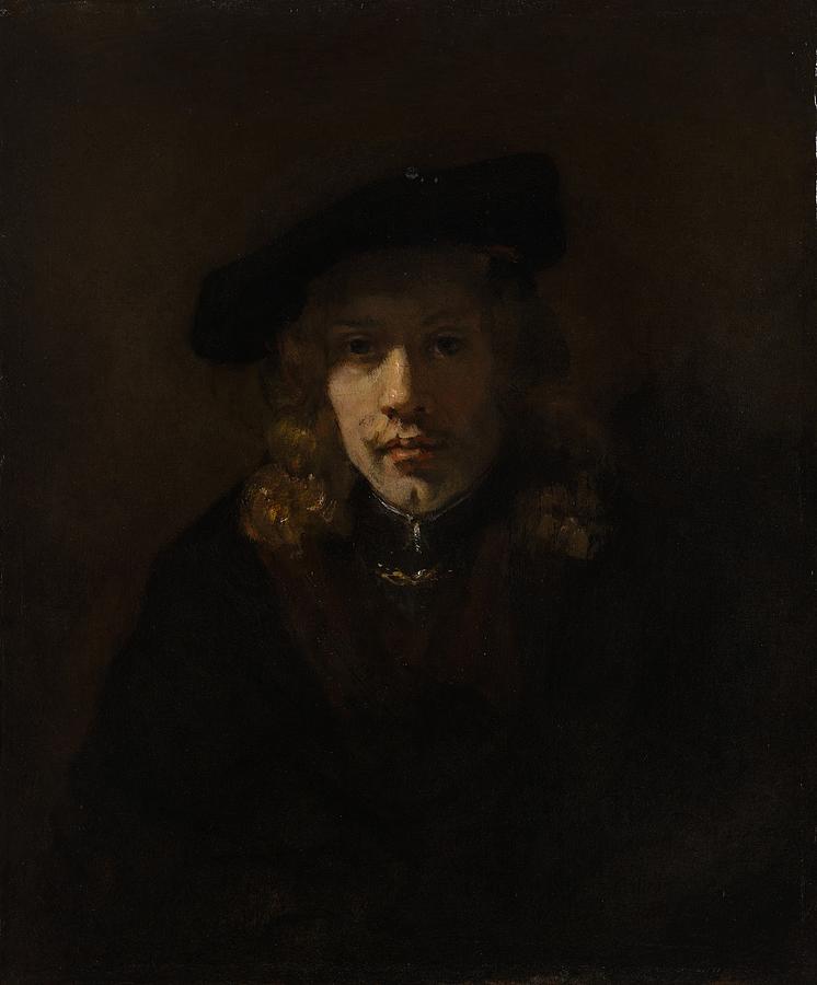 Man In A Beret Painting by Style of Rembrandt - Fine Art America