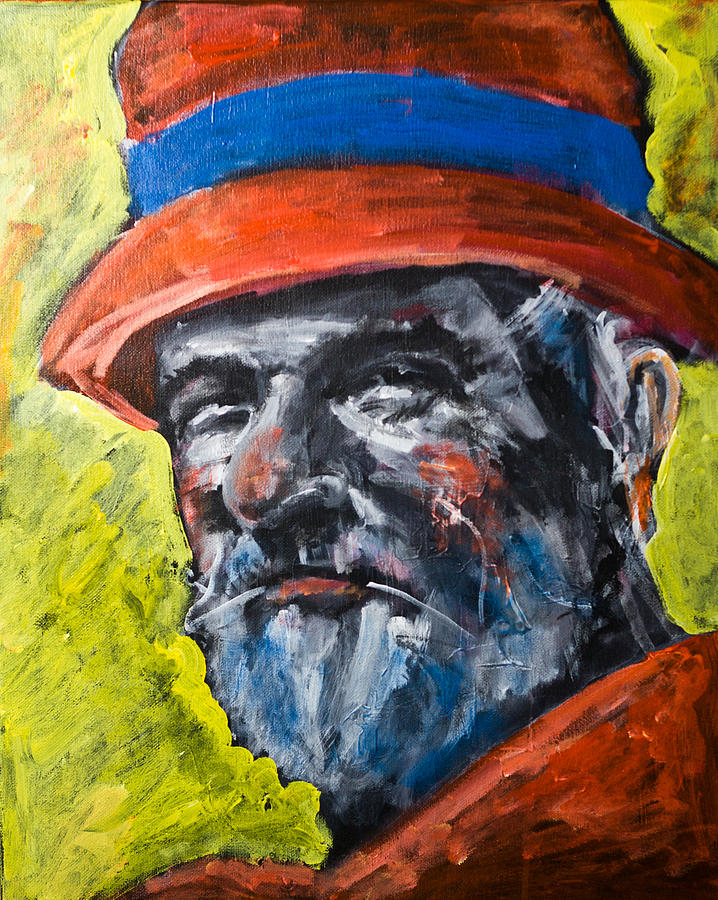 Cool Painting - Man in Red Hat by Maxim Komissarchik