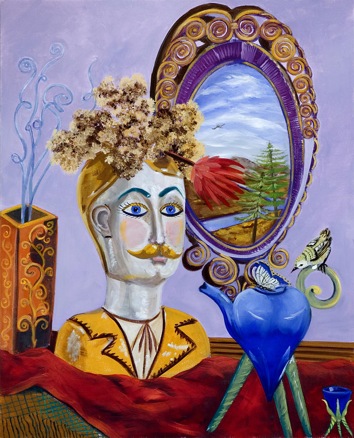 Man In The Mirror 2 Painting by Susan Culver