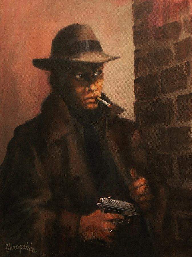 Man in the Shadows Painting by Tom Shropshire