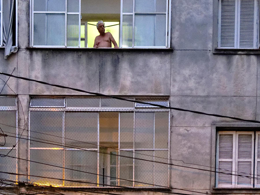 Man in the Window Photograph by Julie Niemela