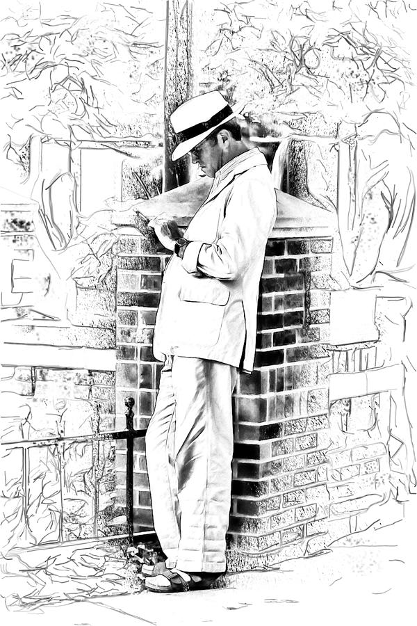 Man in White Digital Art by John Haldane