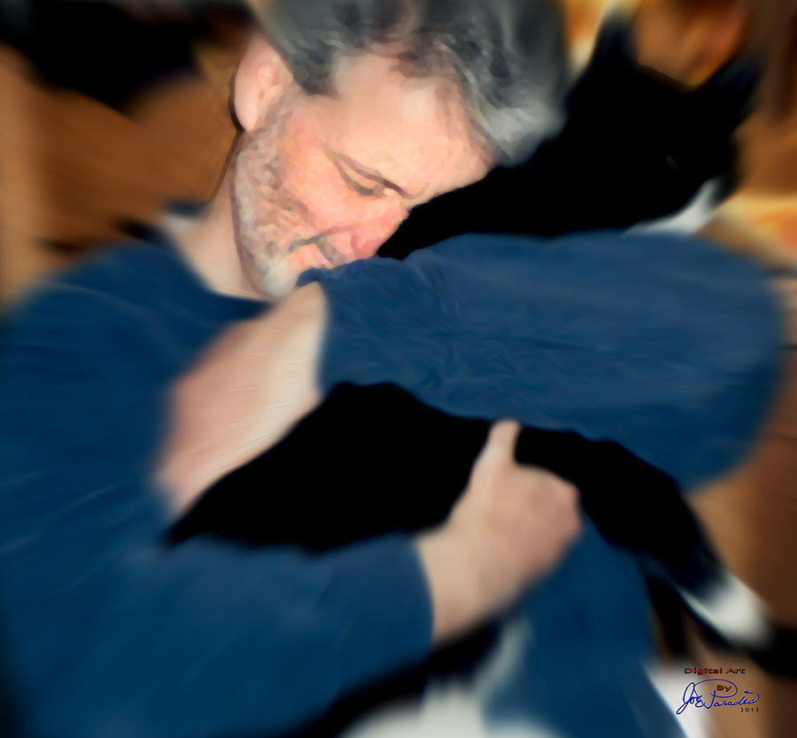 Man Loves Cat Digital Art by Joe Paradis