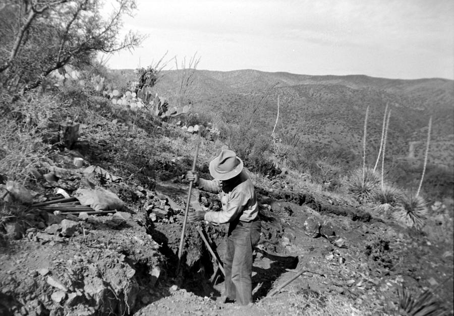 Man Mining Ore Photograph by Larry Ward