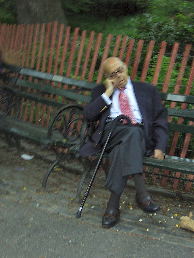 Man Napping in Central Park Photograph by Esther Newman-Cohen