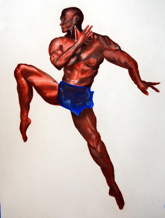 Male Dancer Drawing - Man O Man by Jack Hampton