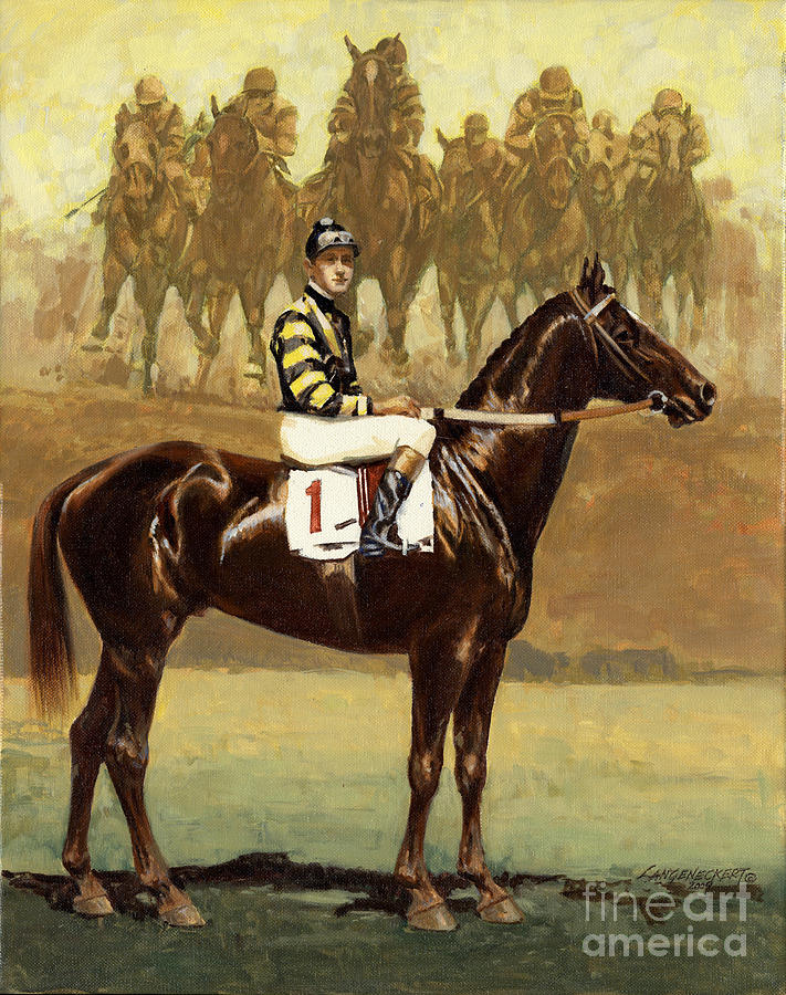 Horse Painting - Man O War  by Don  Langeneckert