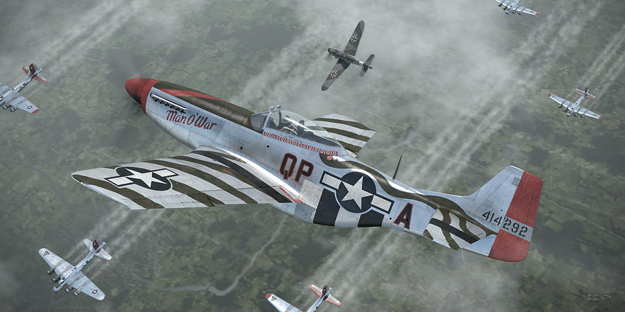 P-51 Digital Art - Man O War by Robert Perry