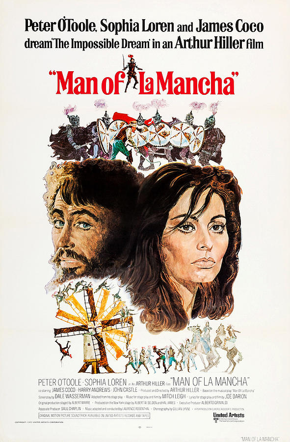 Man Of La Mancha, Us Poster, From Left Photograph By Everett - Fine Art ...