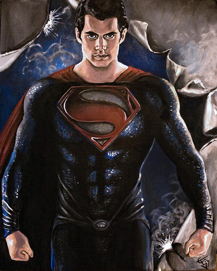 Man Of Steel Painting - Man of Steel by Tom Carlton