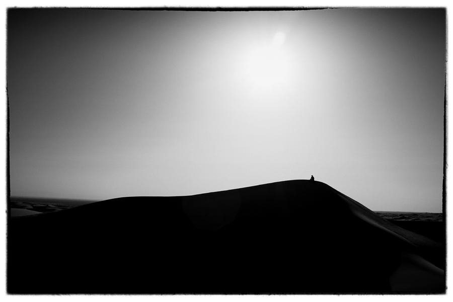 Man On Dune Photograph
