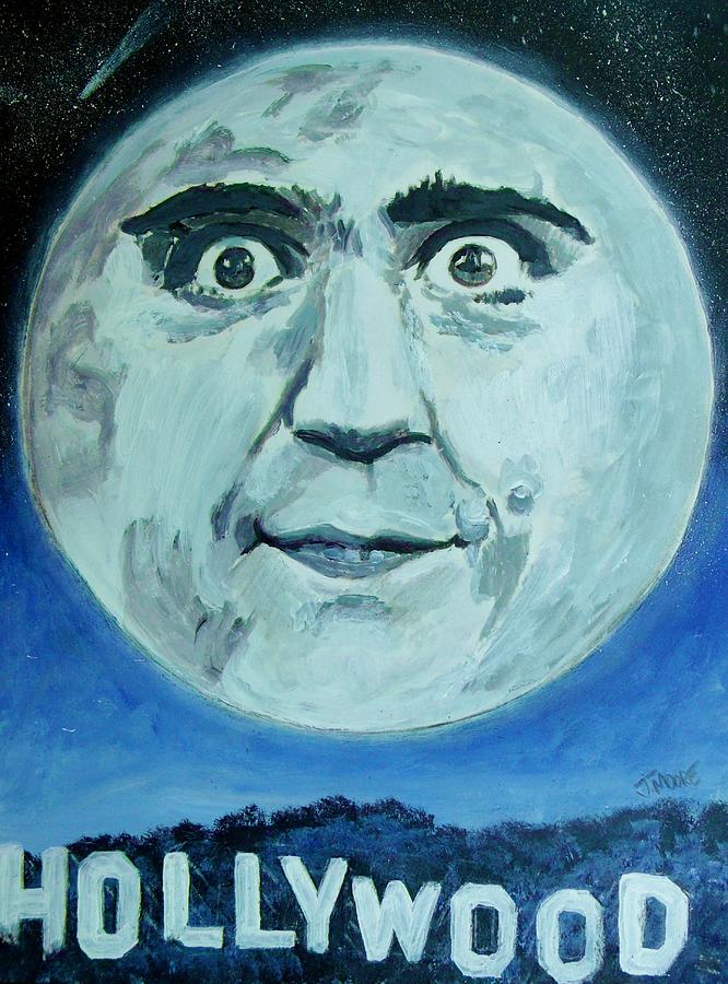 Hollywood Painting - Man On The Moon by Jeremy Moore