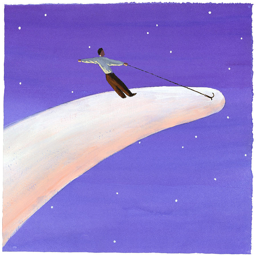 Man Riding Comet Drawing by Jonathan Evans
