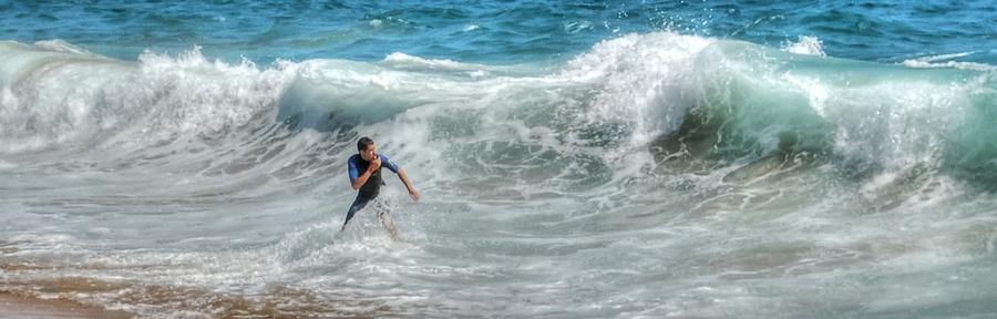 Man vs Wave Photograph by Bill Hamilton