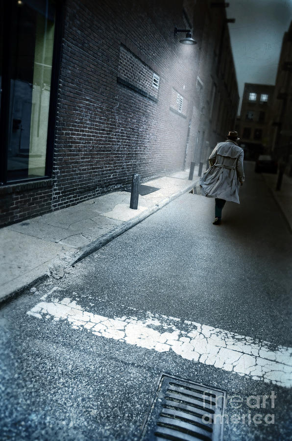 Man Walking Down a Dark Alley Photograph by Jill Battaglia