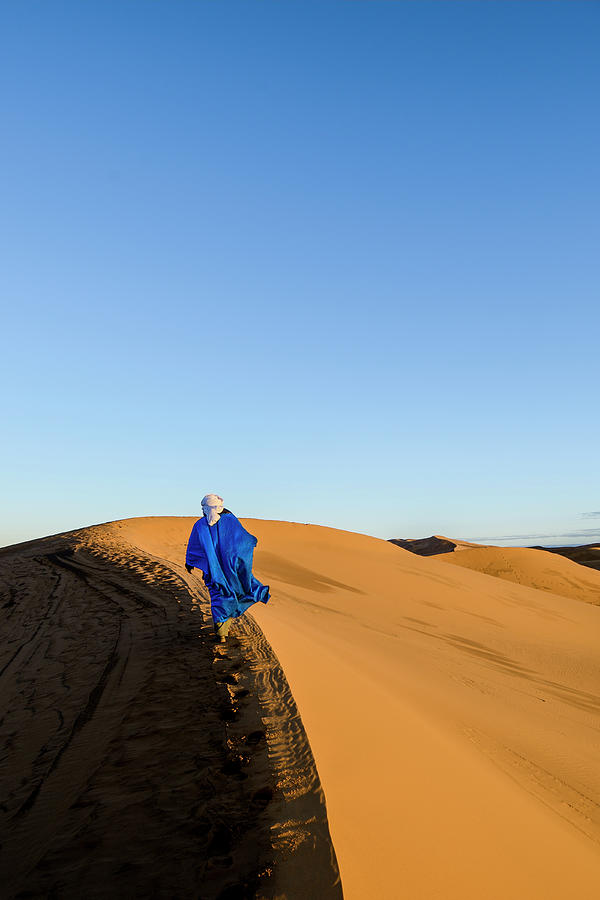 Man Walking In The Desert Photograph by Paolo Negri