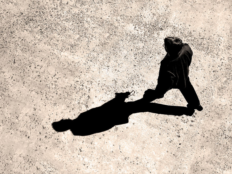 Man Walking with Shadow Photograph by Lane Erickson - Fine Art America