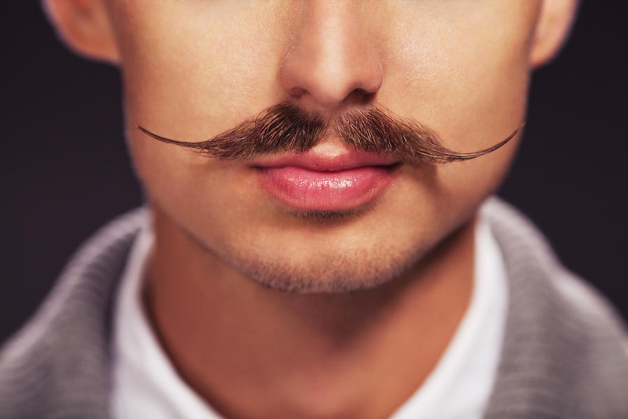 Man with a mustache Photograph by Miljko