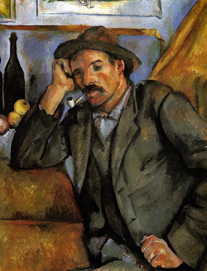 Impressionism Painting - Man with a Pipe by Paul Cezanne