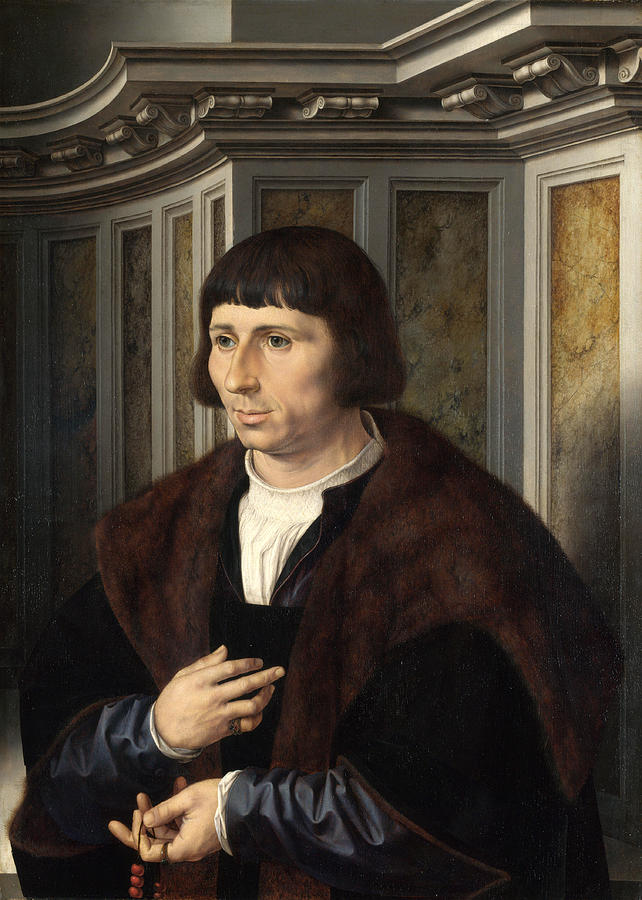 Man with a Rosary Painting by Jan Gossaert