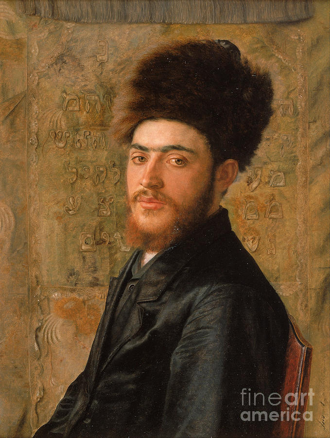 Man With Fur Hat Painting by Celestial Images