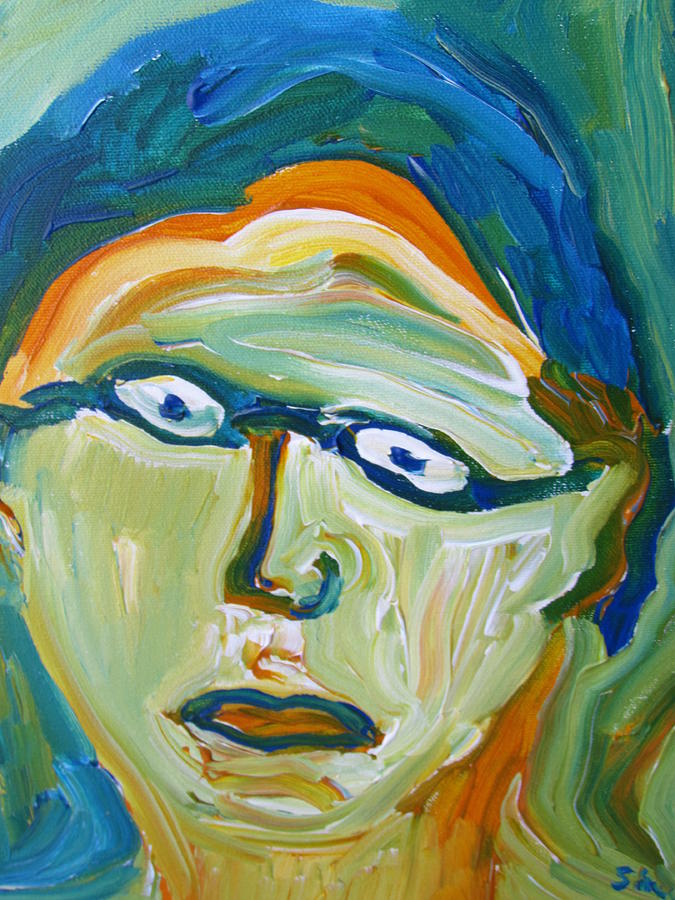 Man with Glasses Painting by Shea Holliman