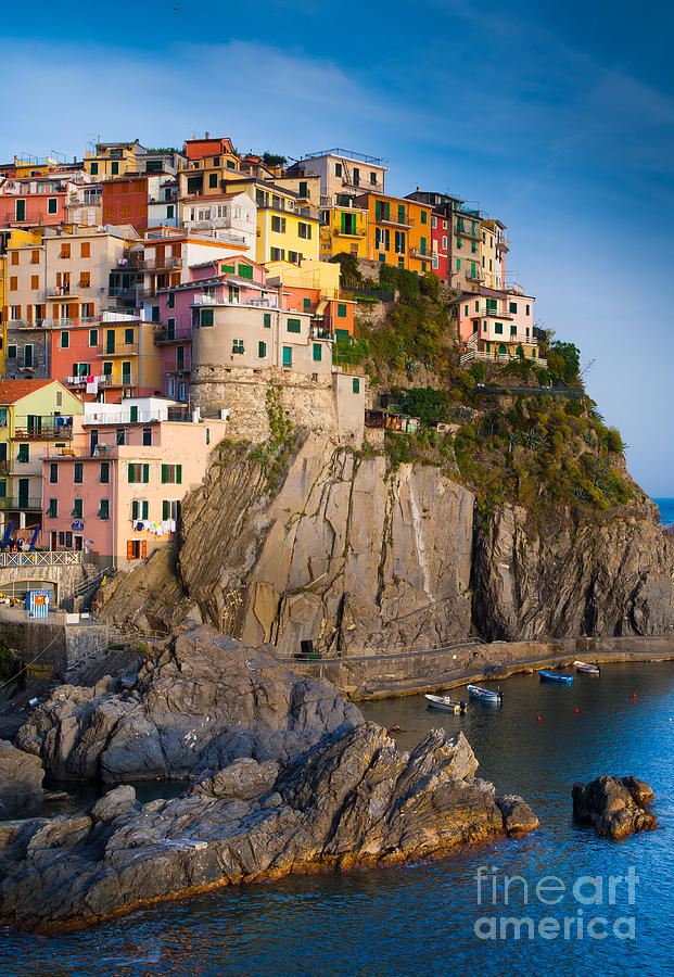 Architecture Photograph - Manarola Afternoon by Inge Johnsson