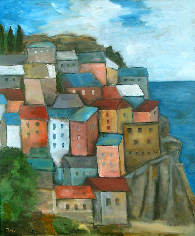 Manarola Cinque Terre Painting by Trish Toro
