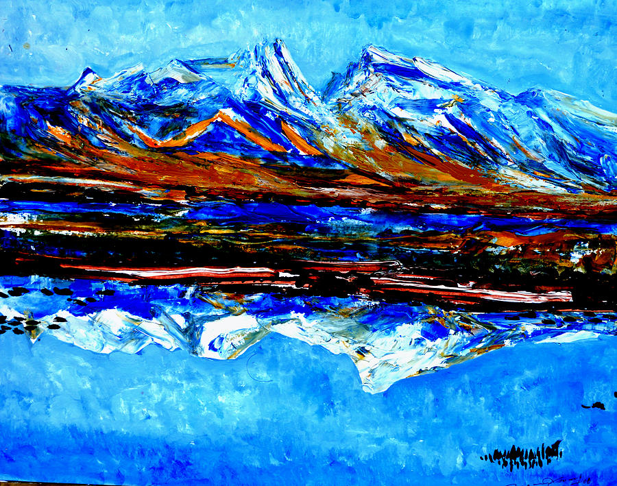 Manas Sarovr Lake-09 Painting by Anand Swaroop Manchiraju