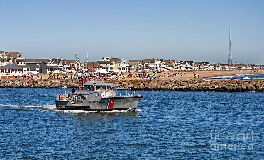 Manasquan Inlet Coast Guard Photograph by Skip Willits