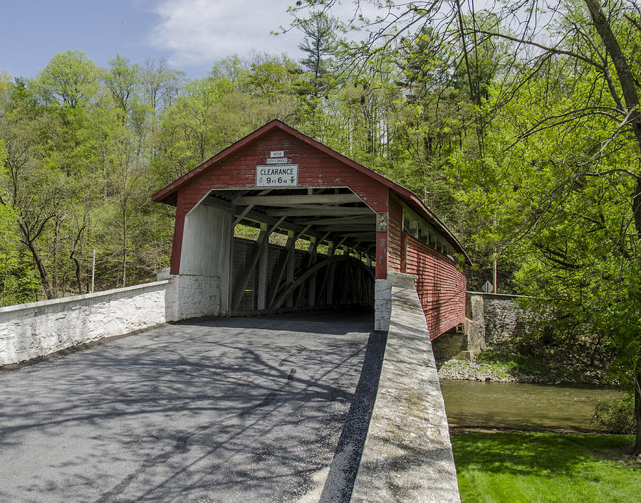 Manasses Guth Covered Bridge Photograph by Dave Sandt