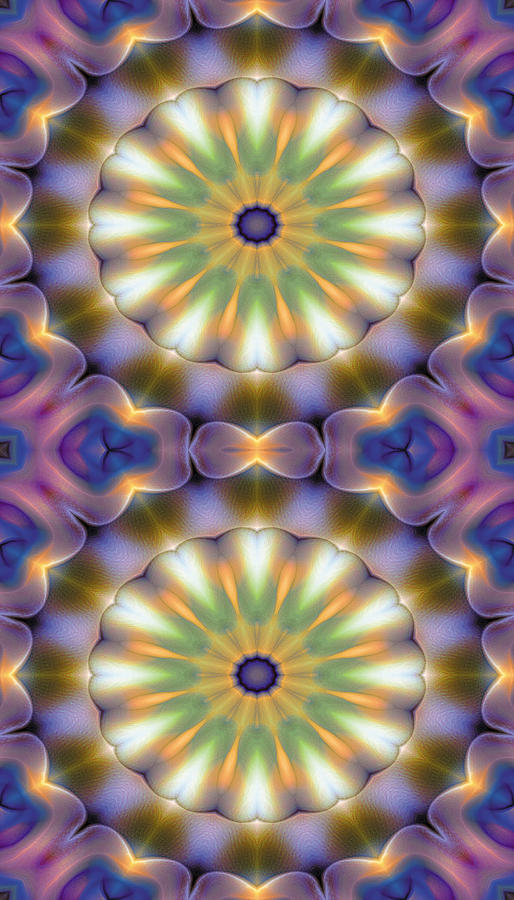 Abstract Digital Art - Mandala 105 for iPhone Double by Terry Reynoldson