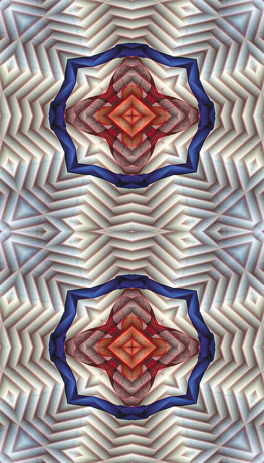 Abstract Digital Art - Mandala 11 for iPhone Double by Terry Reynoldson