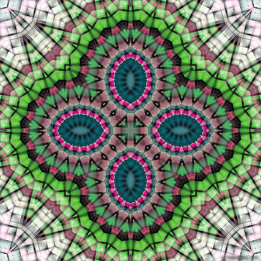 Abstract Pattern Digital Art - Mandala 111 by Terry Reynoldson