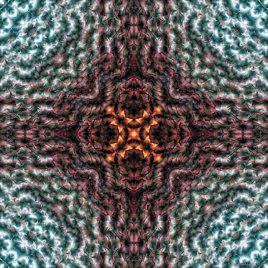 Abstract Digital Art - Mandala 123 by Terry Reynoldson