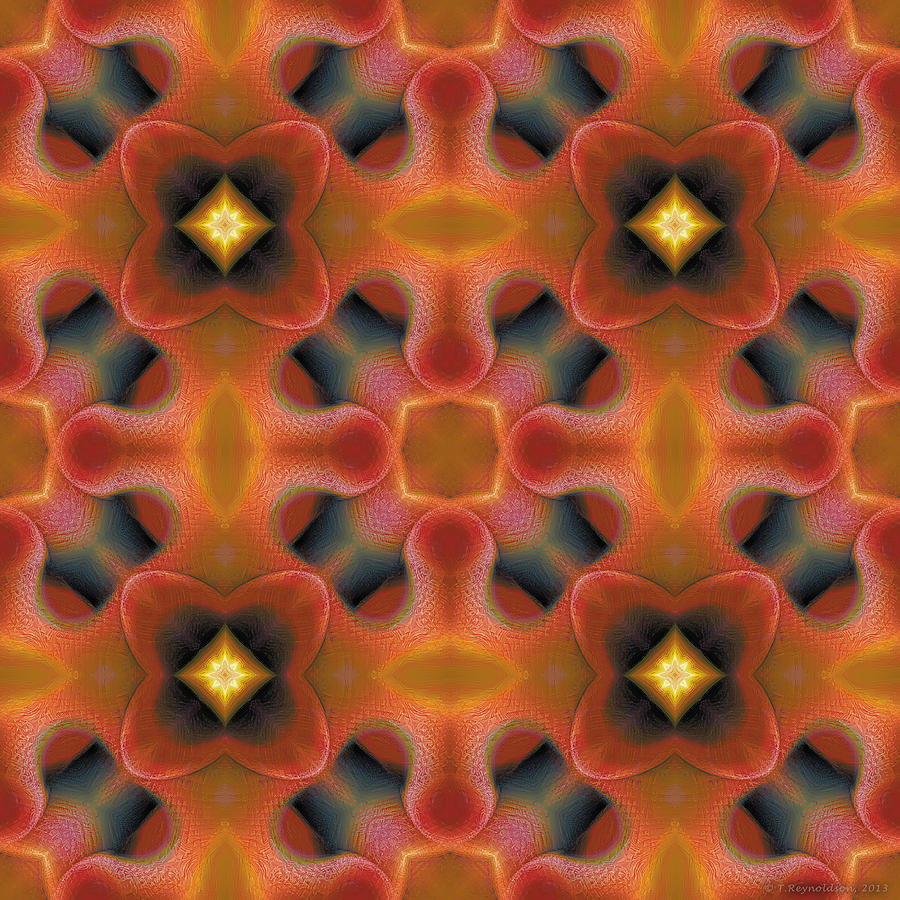 Abstract Digital Art - Mandala 124 by Terry Reynoldson