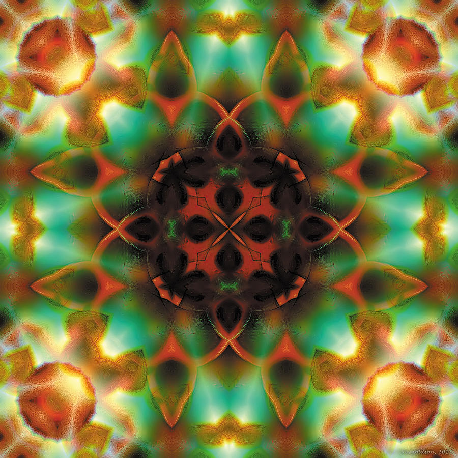 Abstract Digital Art - Mandala 132 by Terry Reynoldson