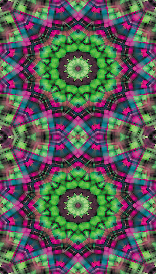 Abstract Digital Art - Mandala 29 for iPhone Double by Terry Reynoldson