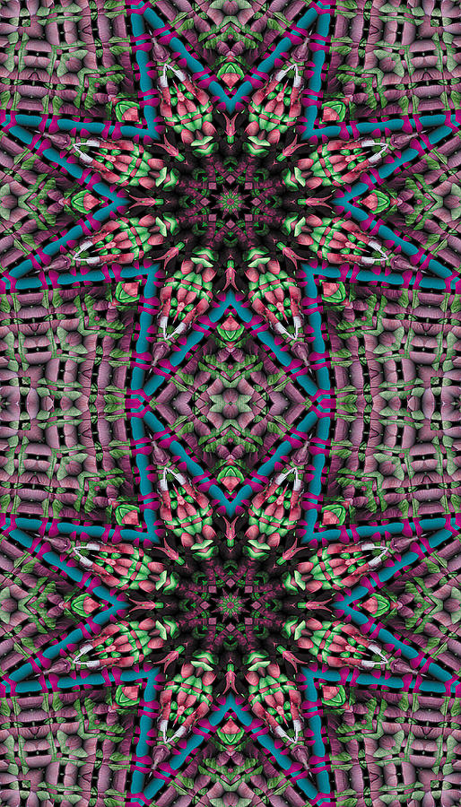 Abstract Digital Art - Mandala 31 for iPhone Double by Terry Reynoldson