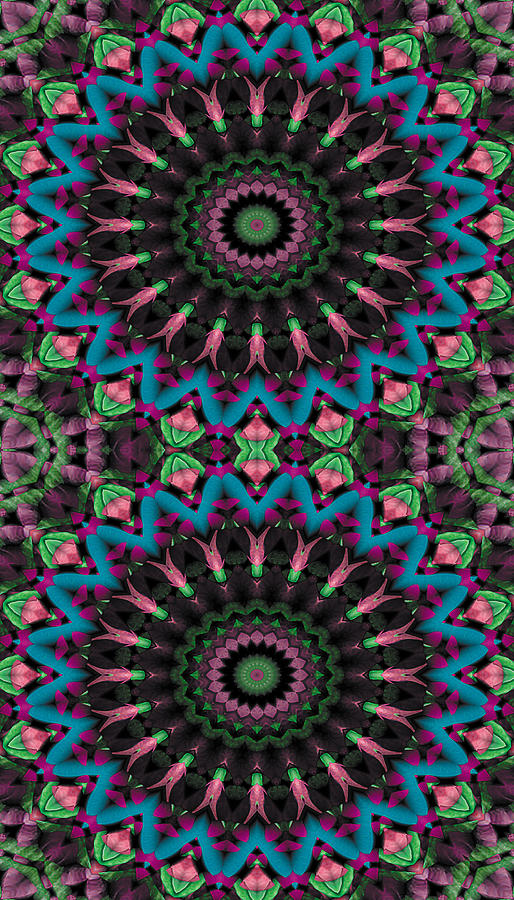 Abstract Digital Art - Mandala 35 for iPhone Double by Terry Reynoldson